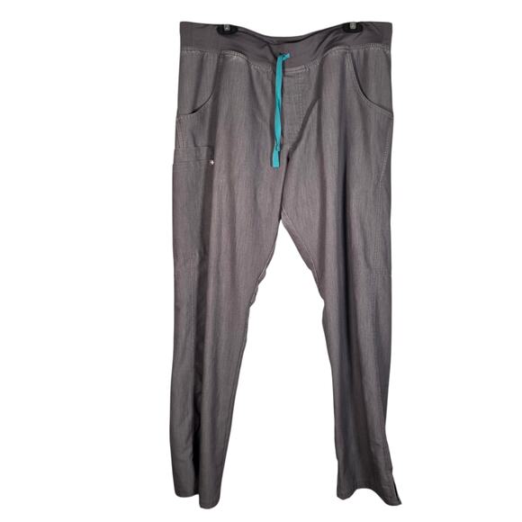 Figs Women’s 2‑Piece Scrub Set XL Catarina Top & Kade Cargo Pants Graphite Gray - Picture 3 of 11